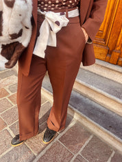 Ro broek polka dot bruin