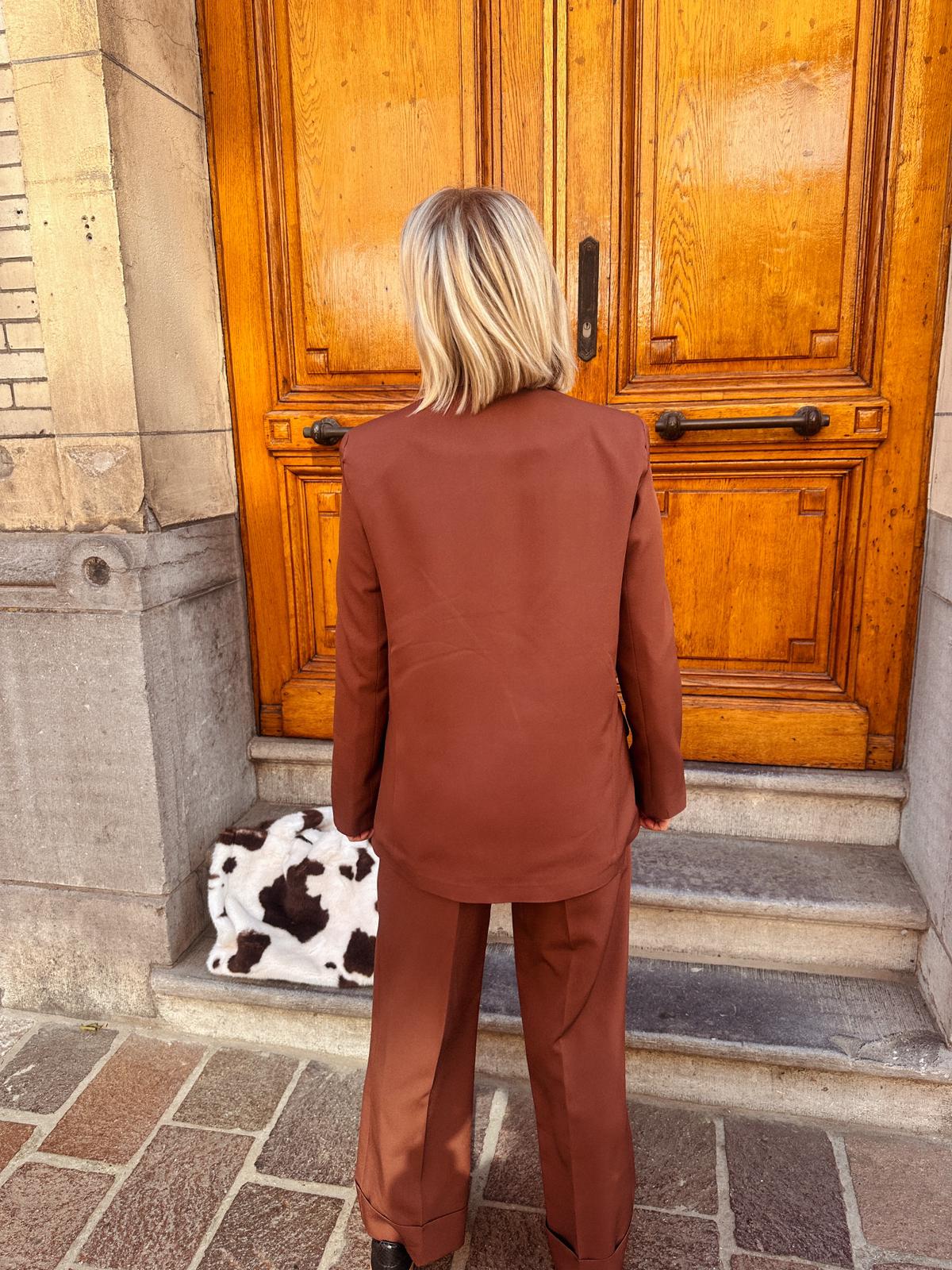 Ro blazer polka dot bruin