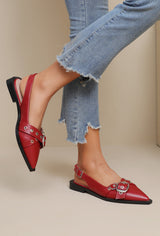 Rode sling back ballerina's