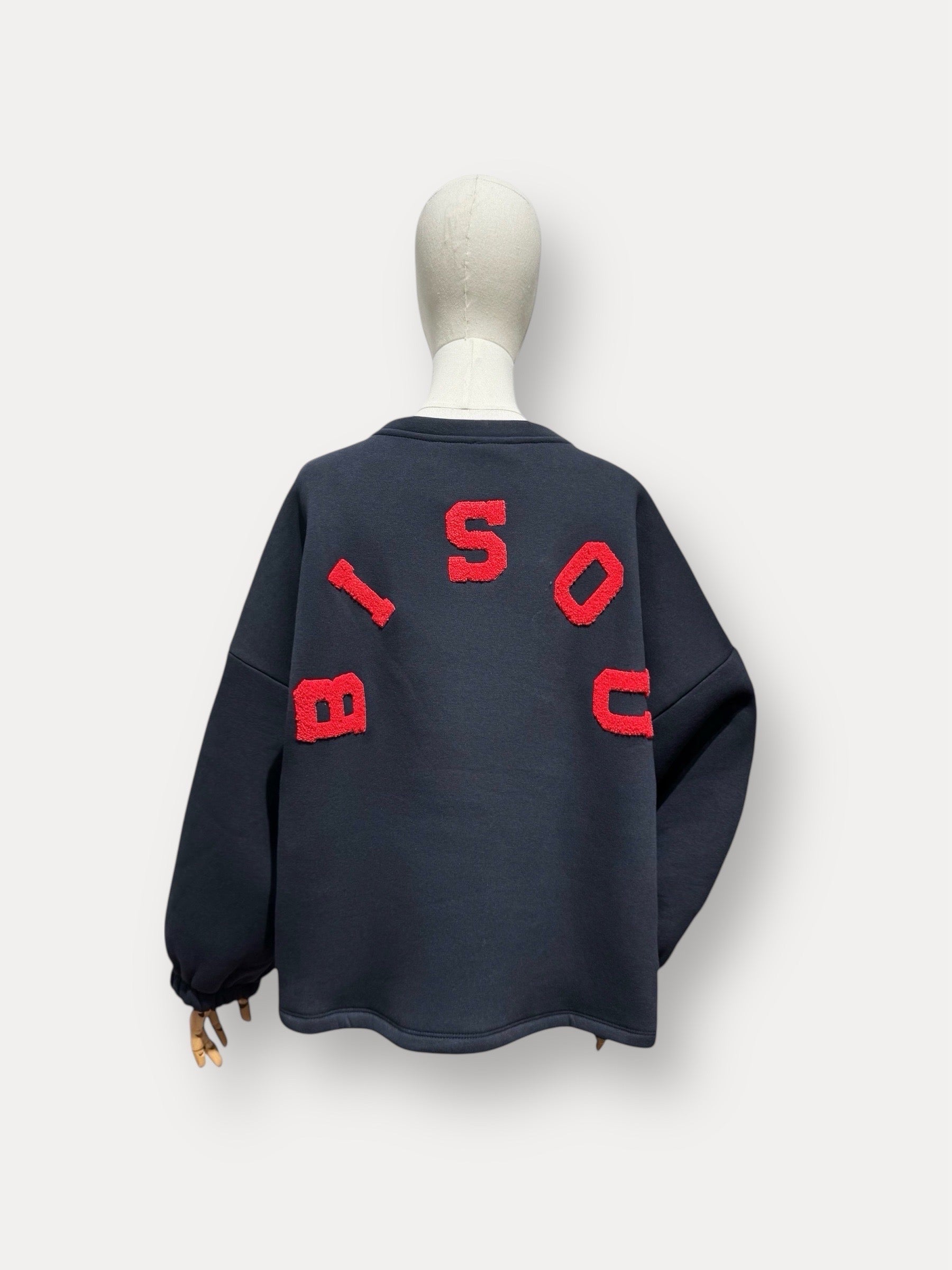 Bisou sweater marine/burgundy