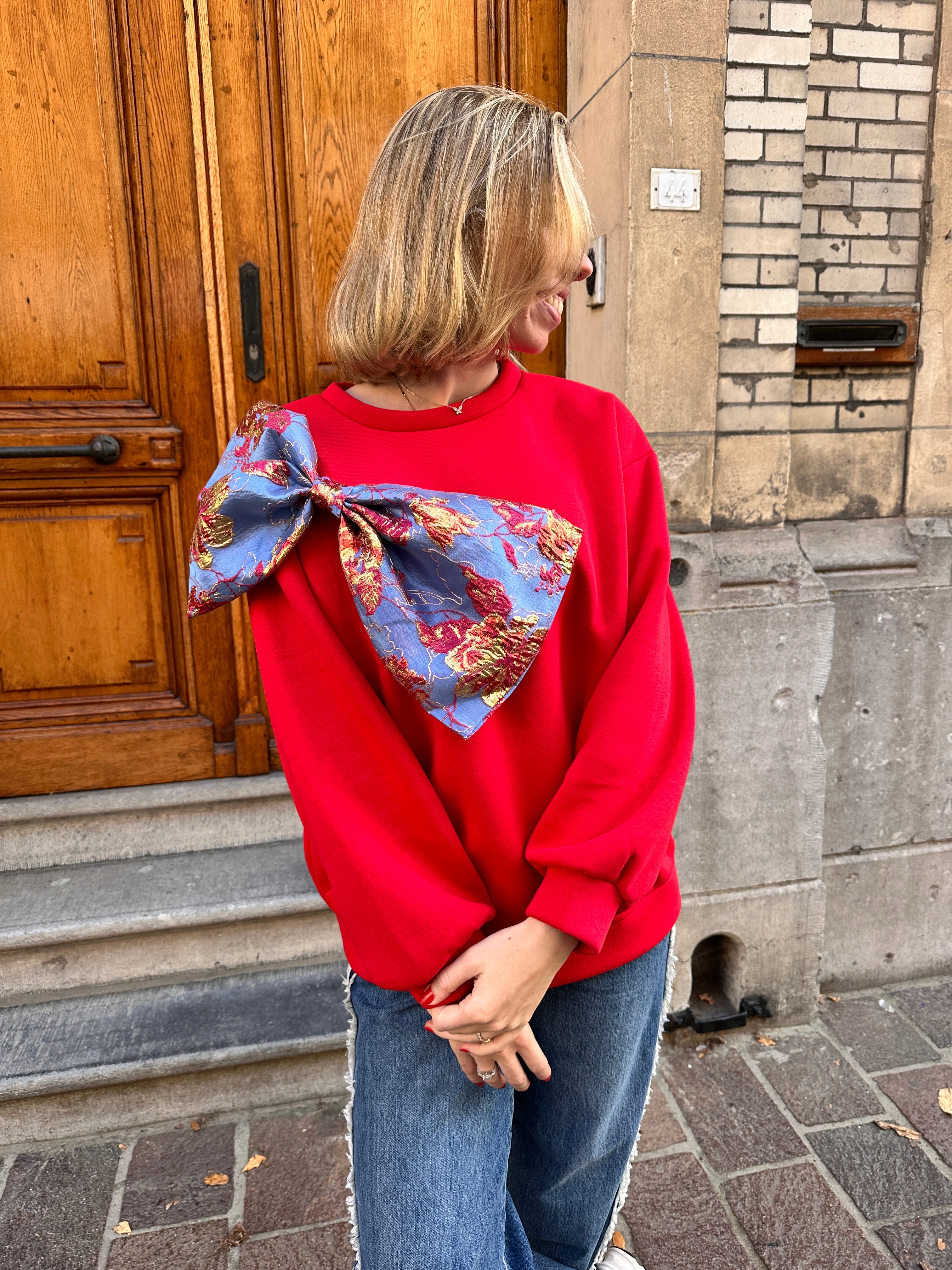 Eline sweater framboos