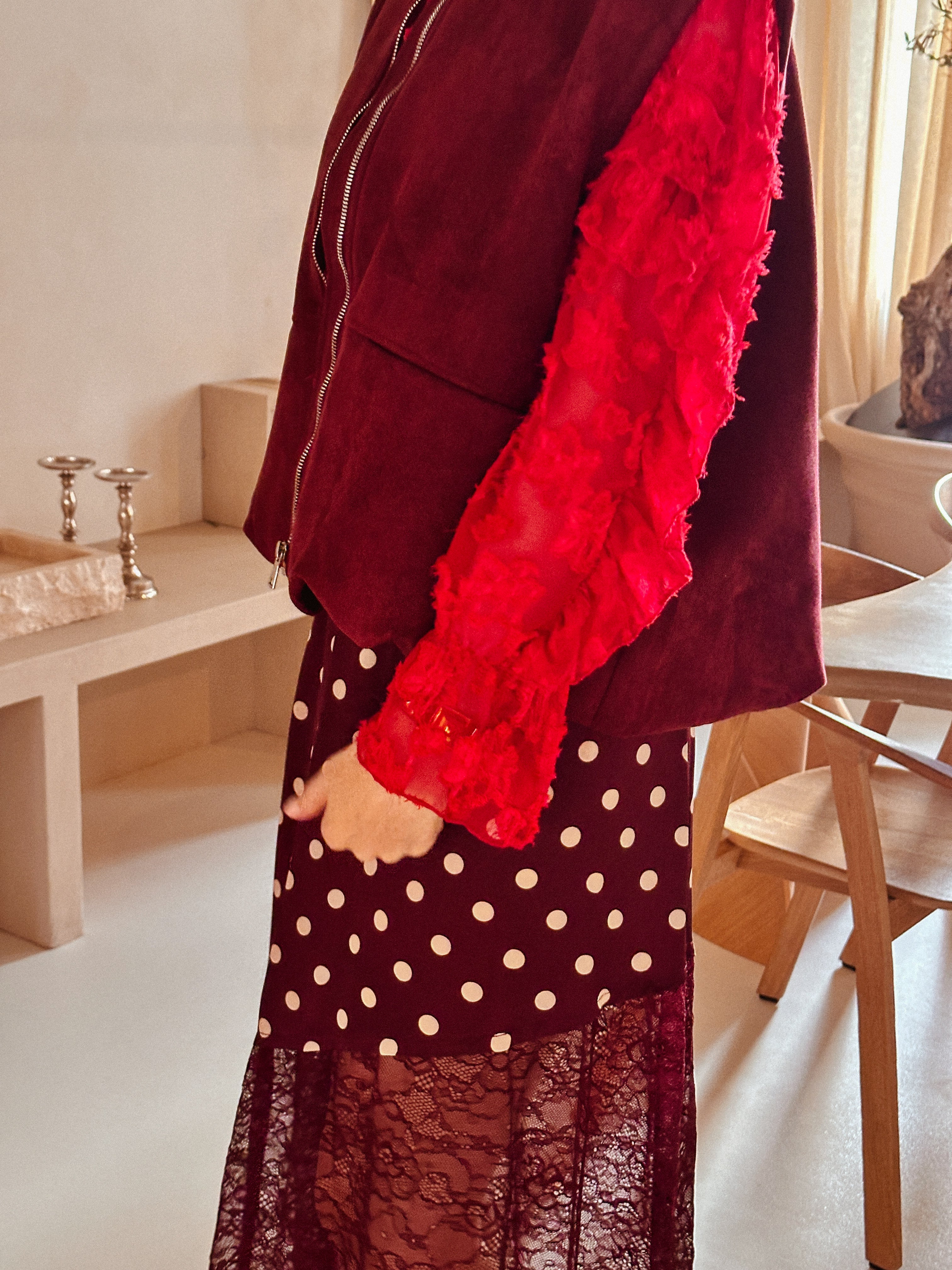 Zoé rok Bordeaux polka