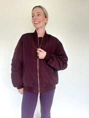Lina bomber Mulberry wine The Lola Club