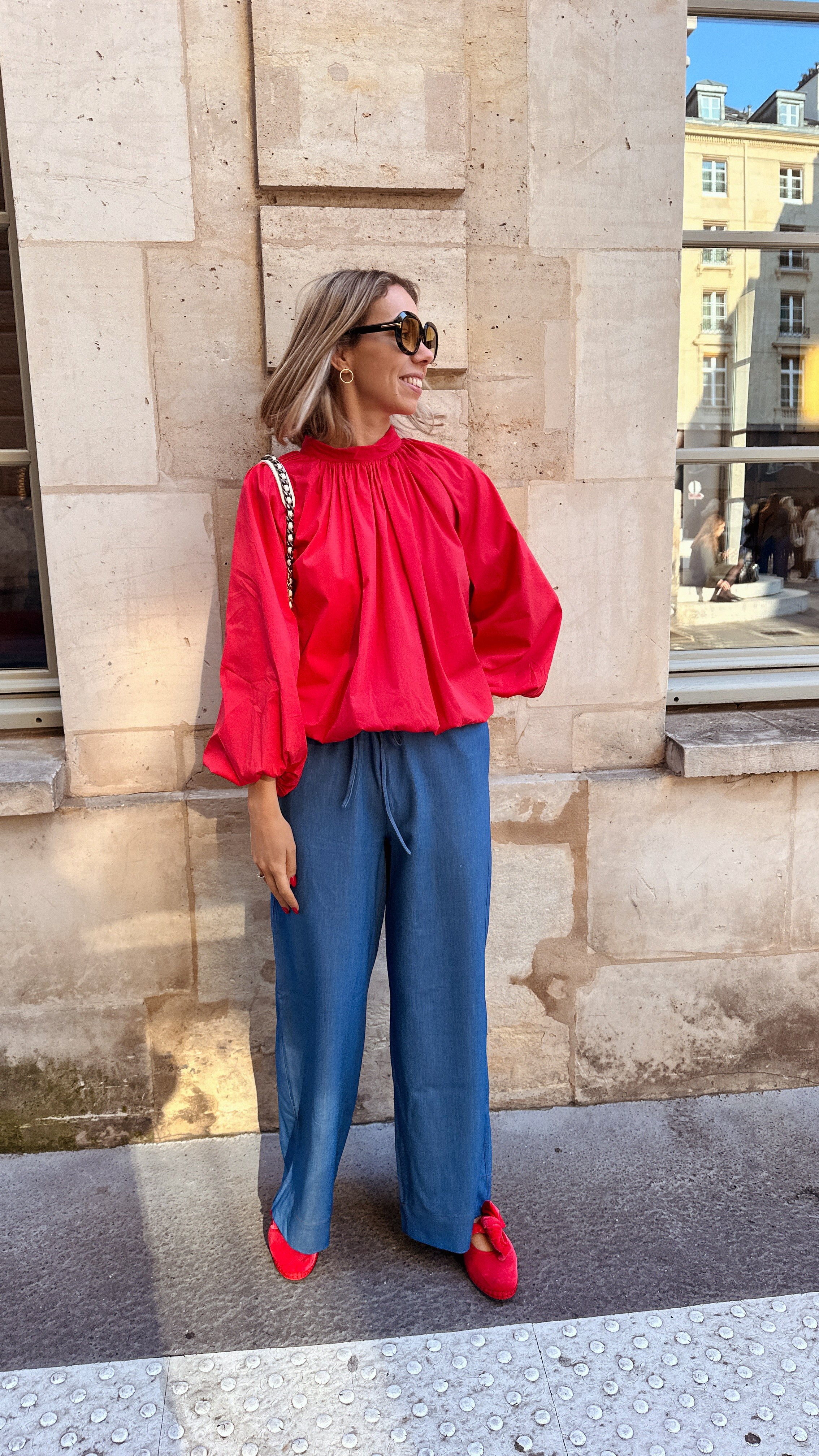 Elise blouse framboos