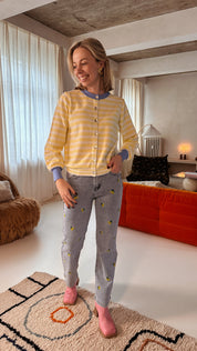 Marie gilet geel gestreept