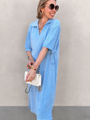 Amara jurk Sponge blauw