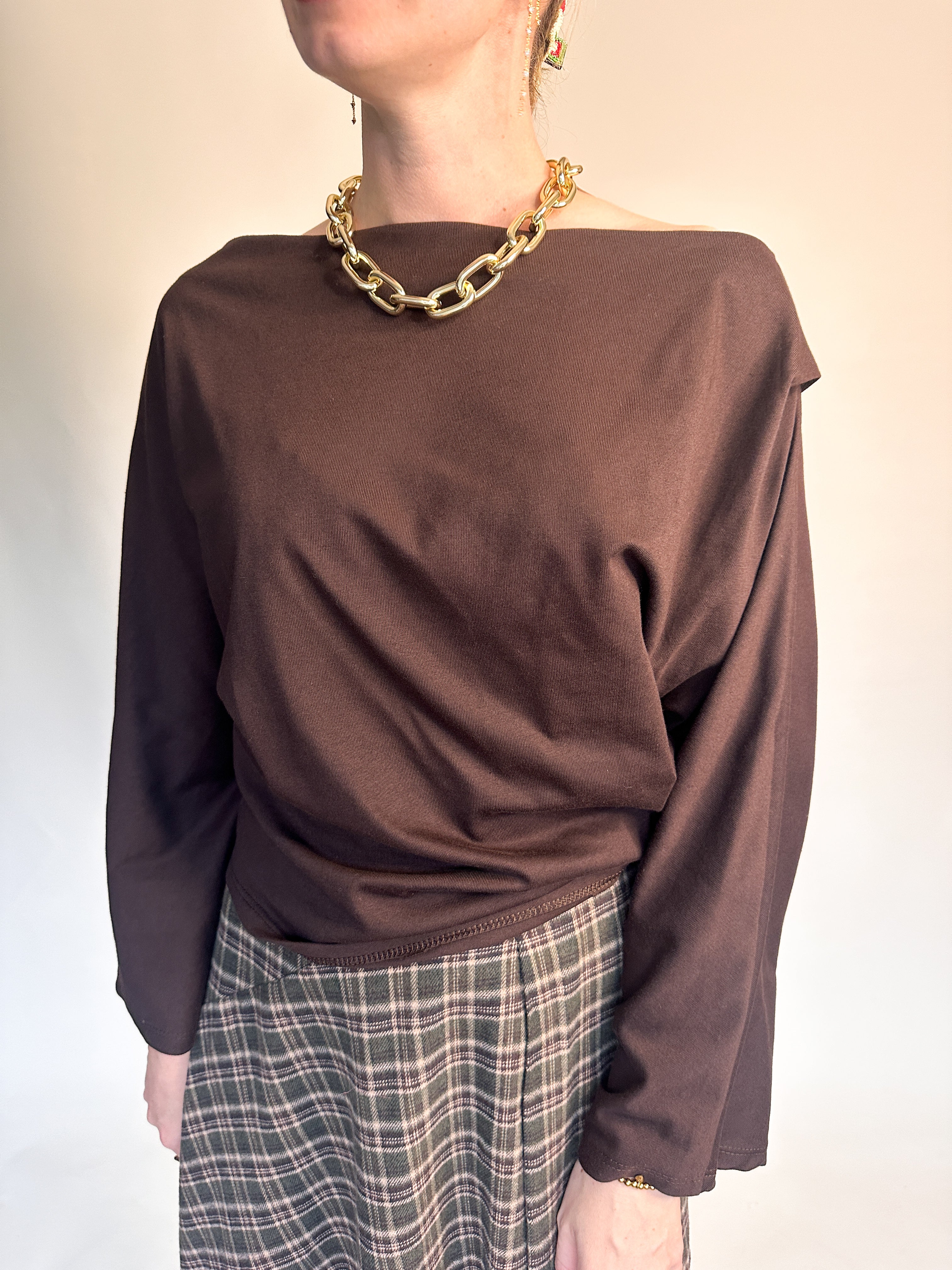 Amelie longsleeve bruin