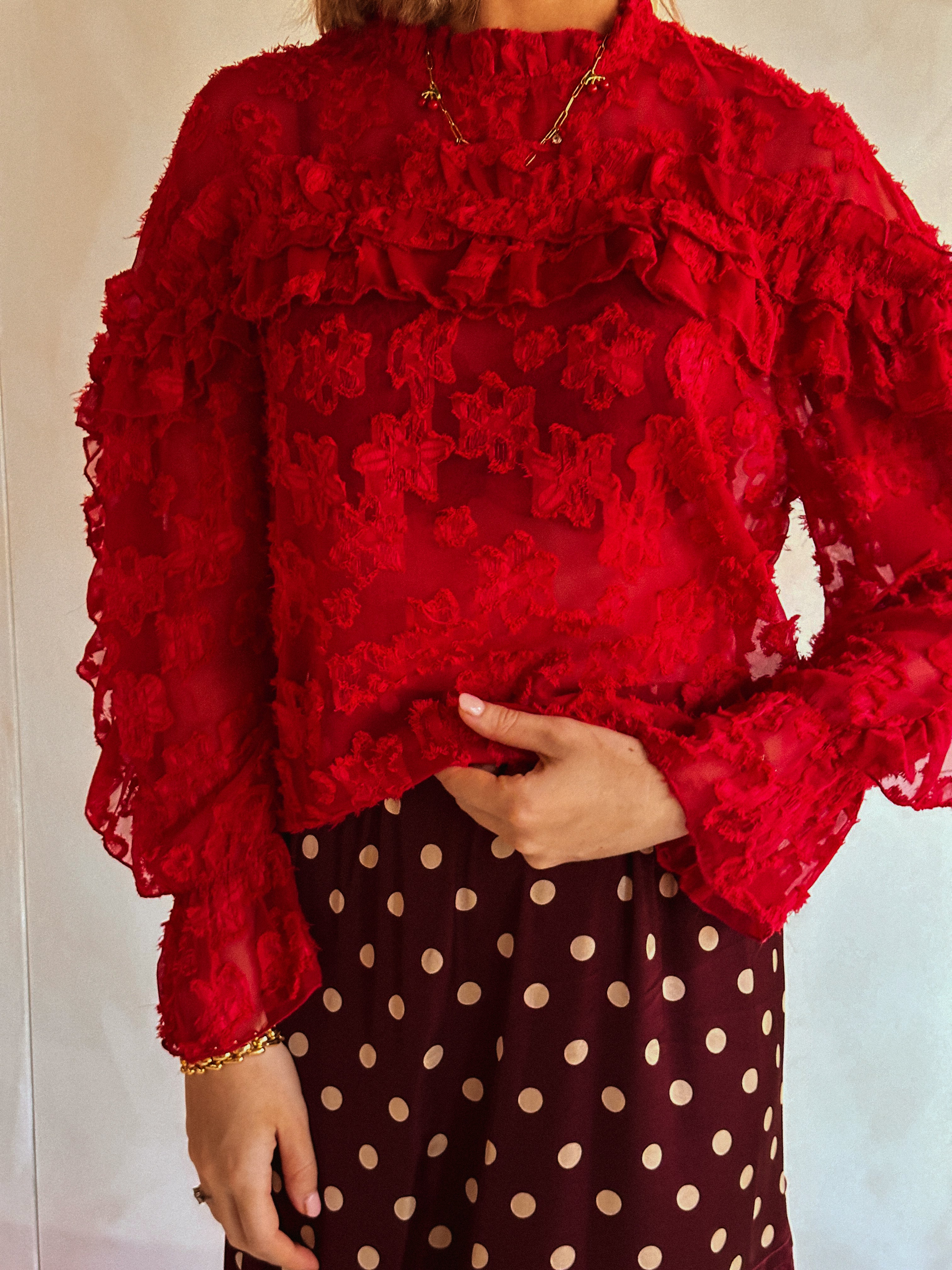 Blouse soely rood