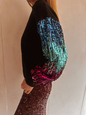 Shana trui multicolor pailletten