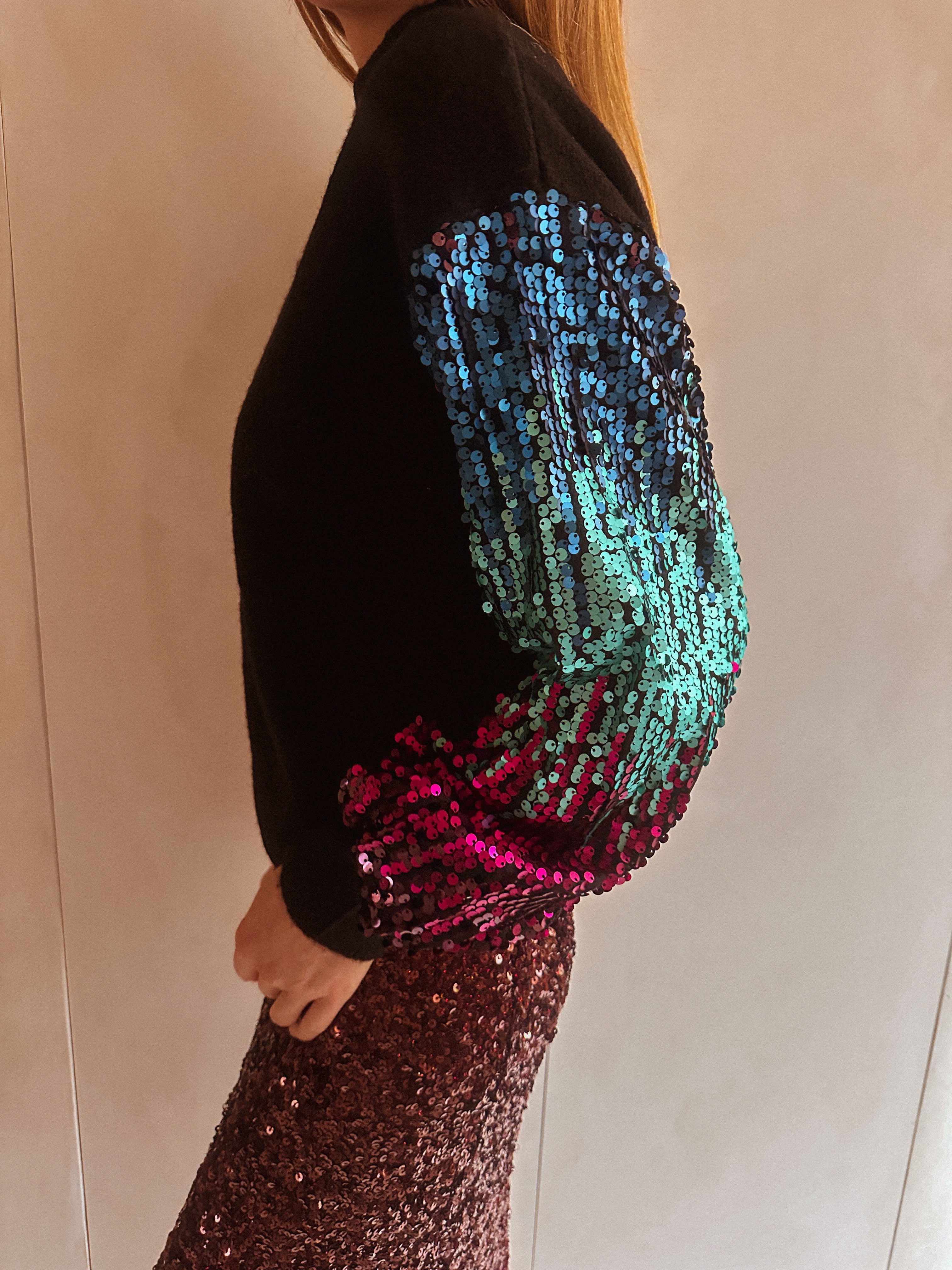 Shana trui multicolor pailletten