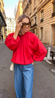 Elise blouse framboos