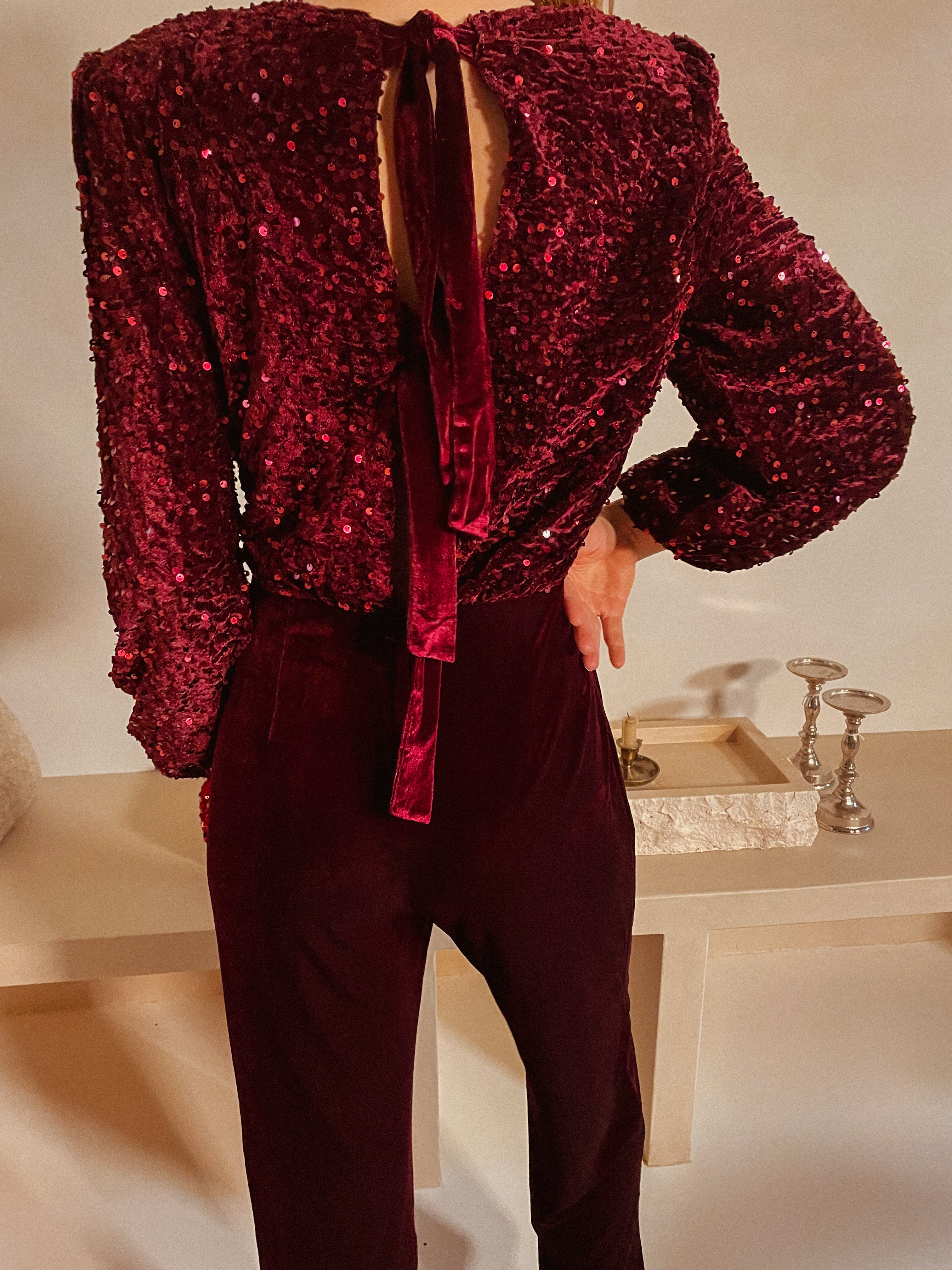 Evania jumpsuit burgundy