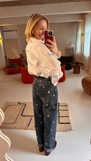 Fleur jeansbroek bloemen