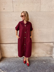 Senna bordeaux jurk