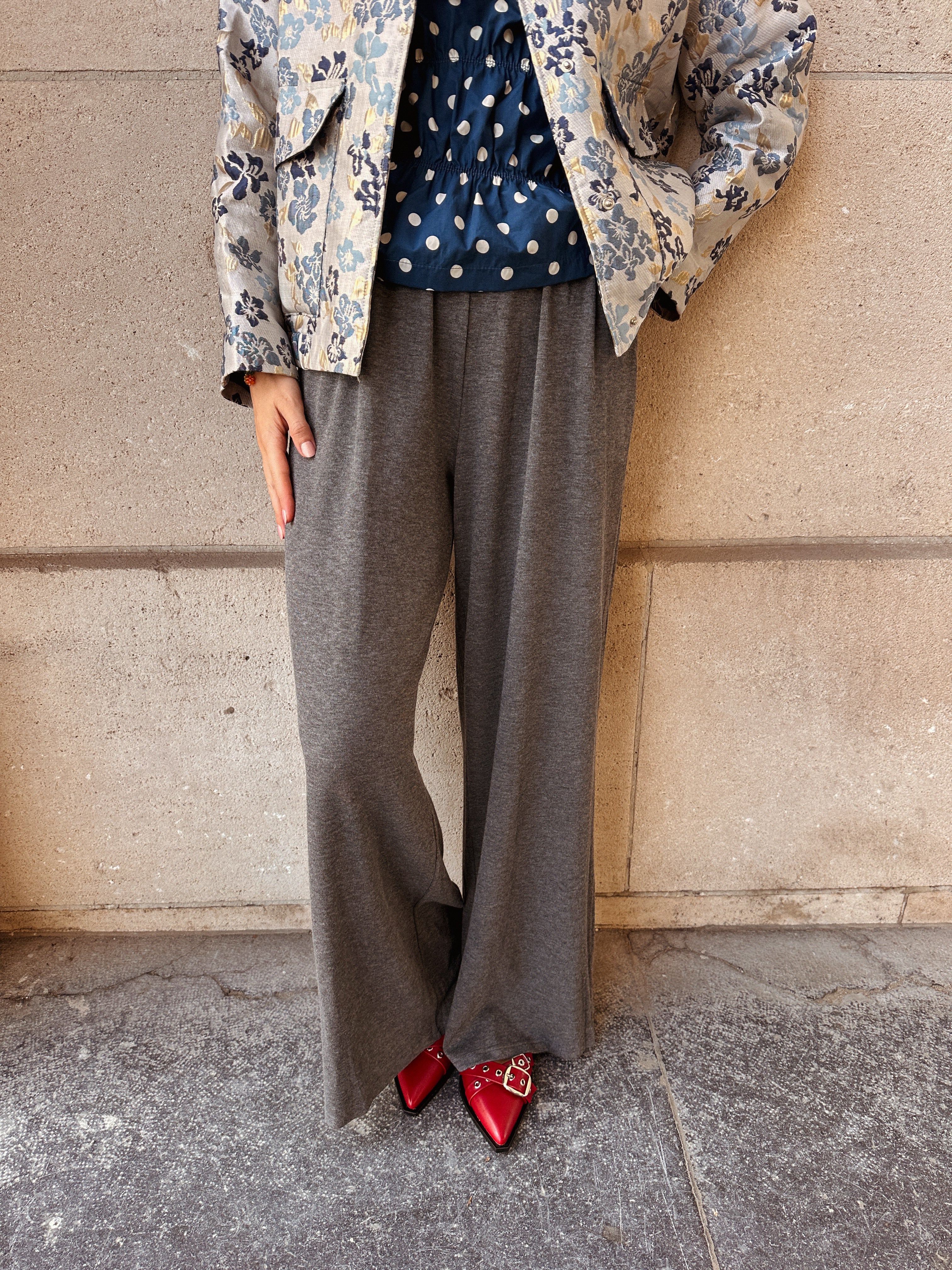 Ella broek grijs