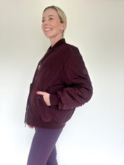 Lina bomber Mulberry wine The Lola Club