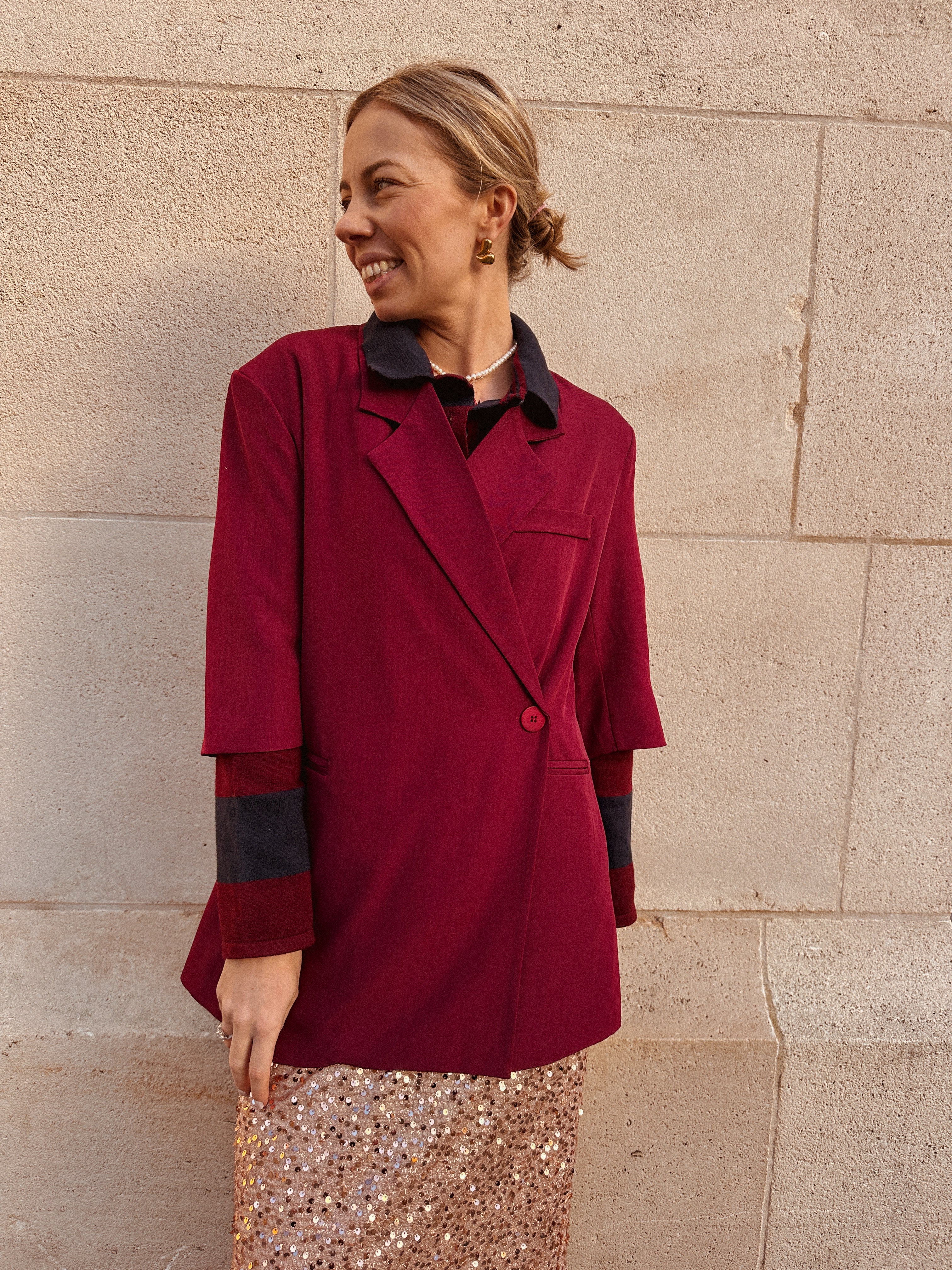 Zeyla blazer burgundy