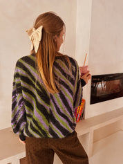 Billie trui groen/paars