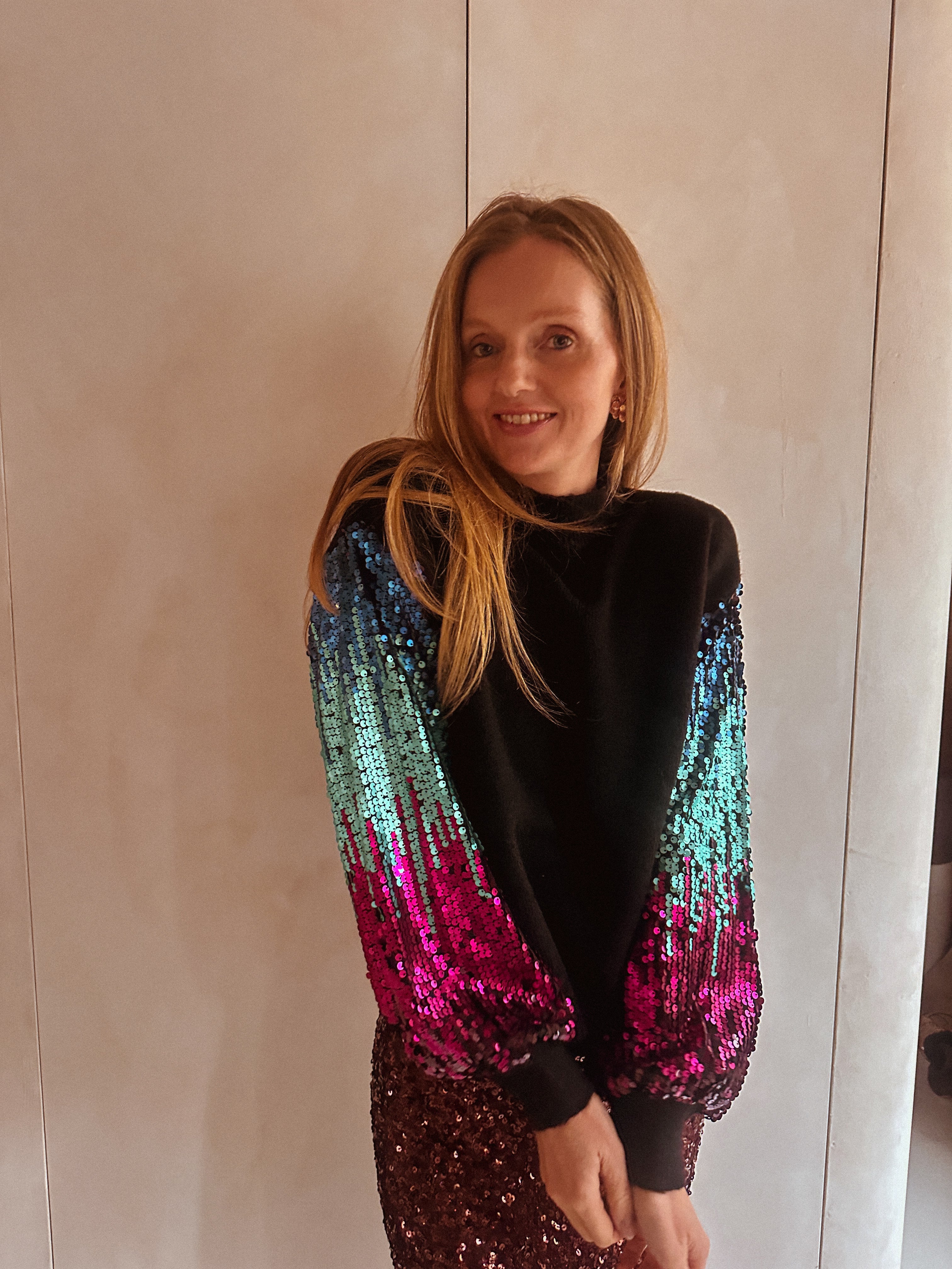 Shana trui multicolor pailletten