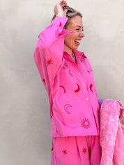 Zohra setje roze/rood