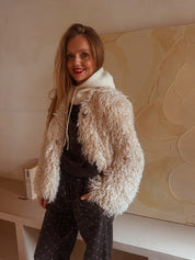 Amara jas fourrure ecru 14603