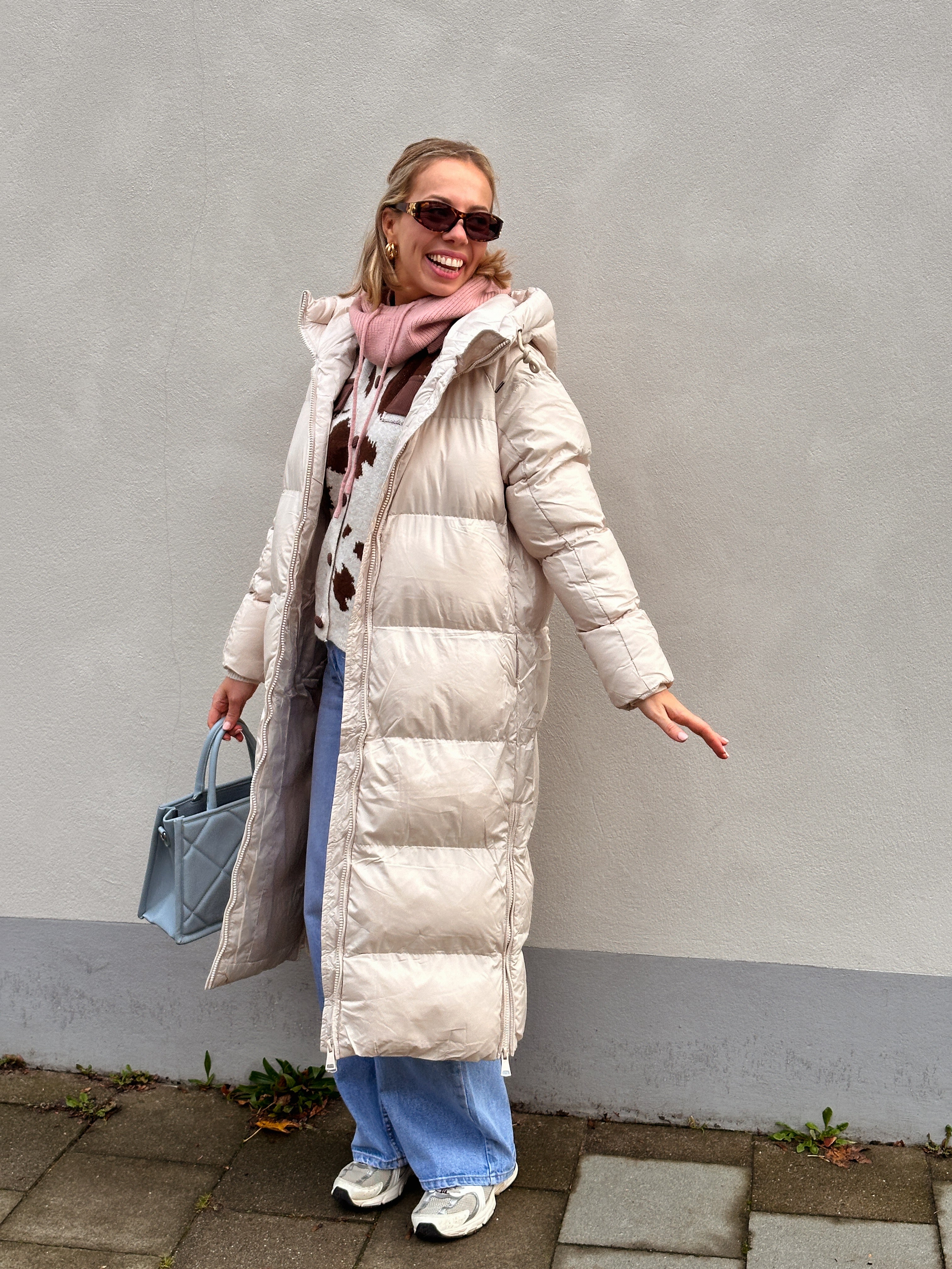 Anni jas beige gewatteerd