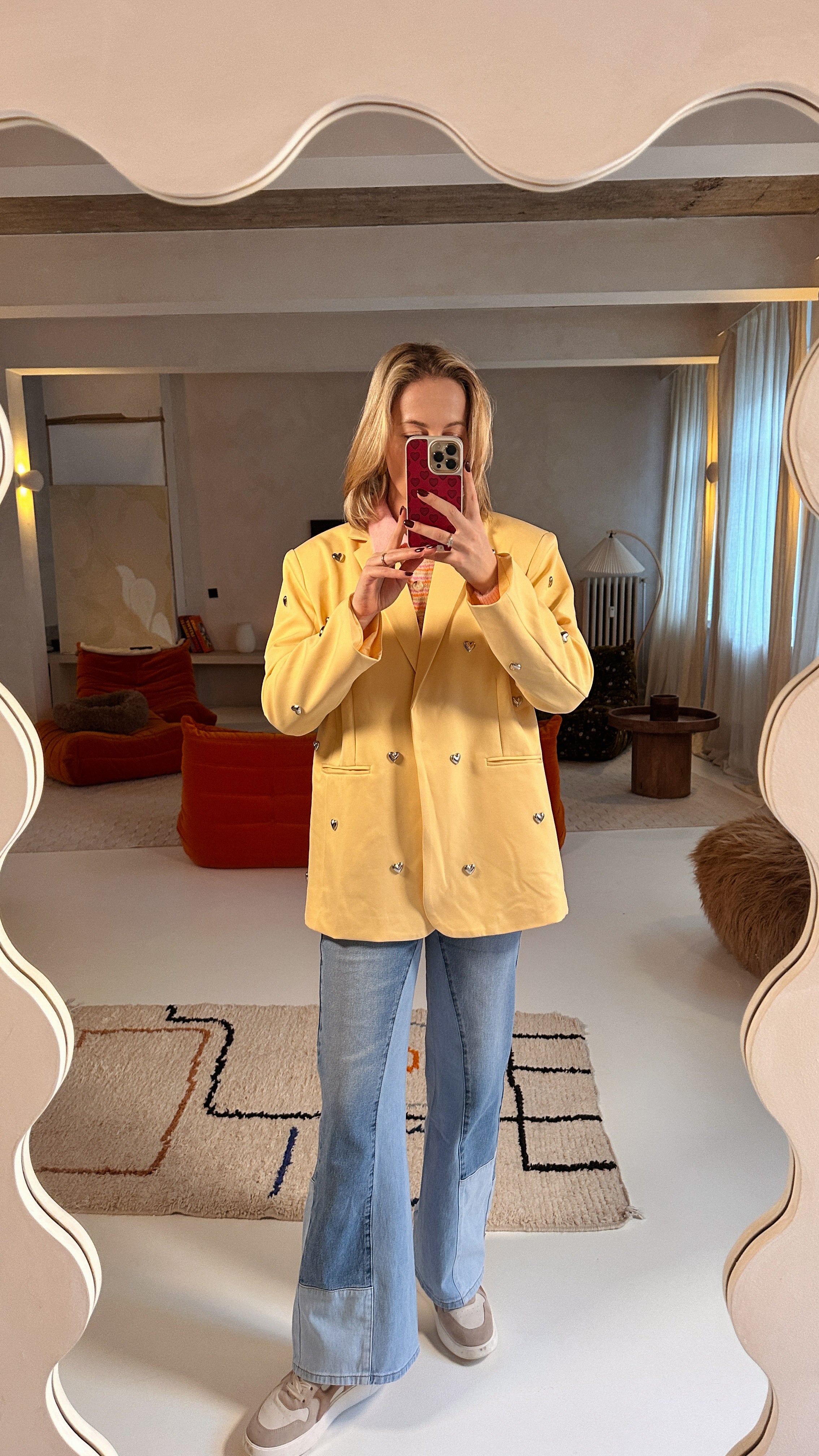 Isabella blazer geel hart