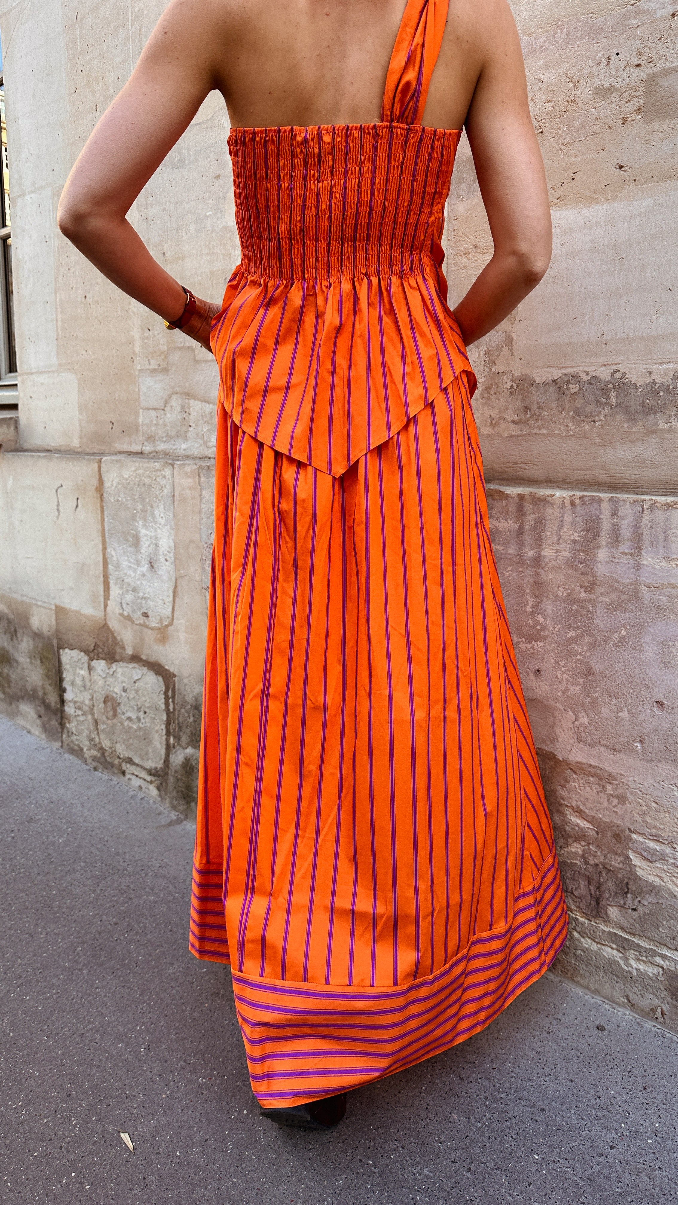 Florence set oranje gestreept