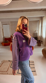 Fie teddy bodywarmer paars