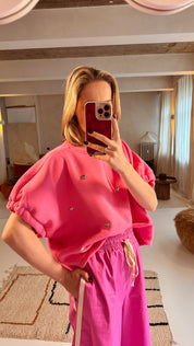 Raya sweater roze heart