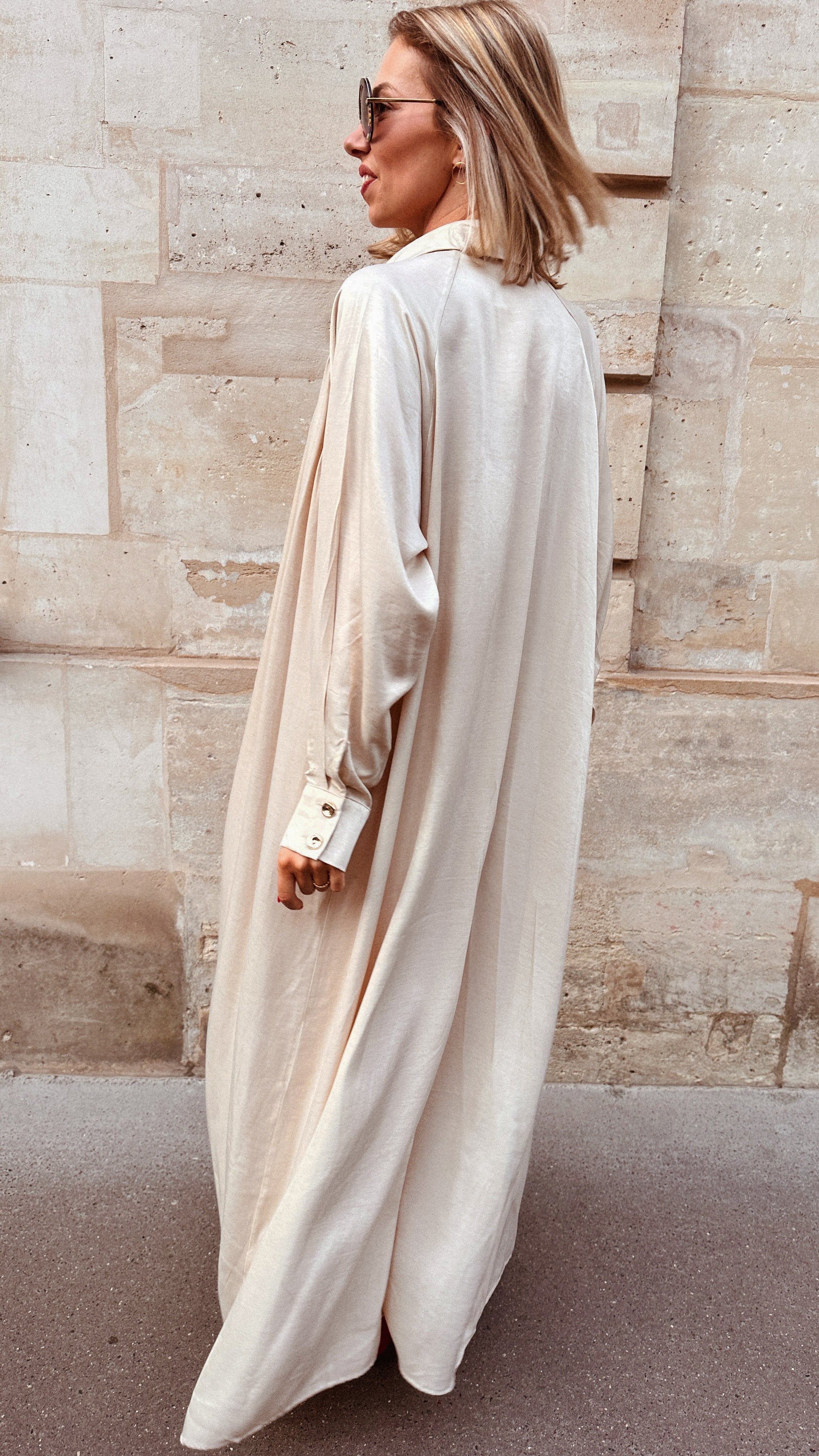 Fenna maxi jurk beige