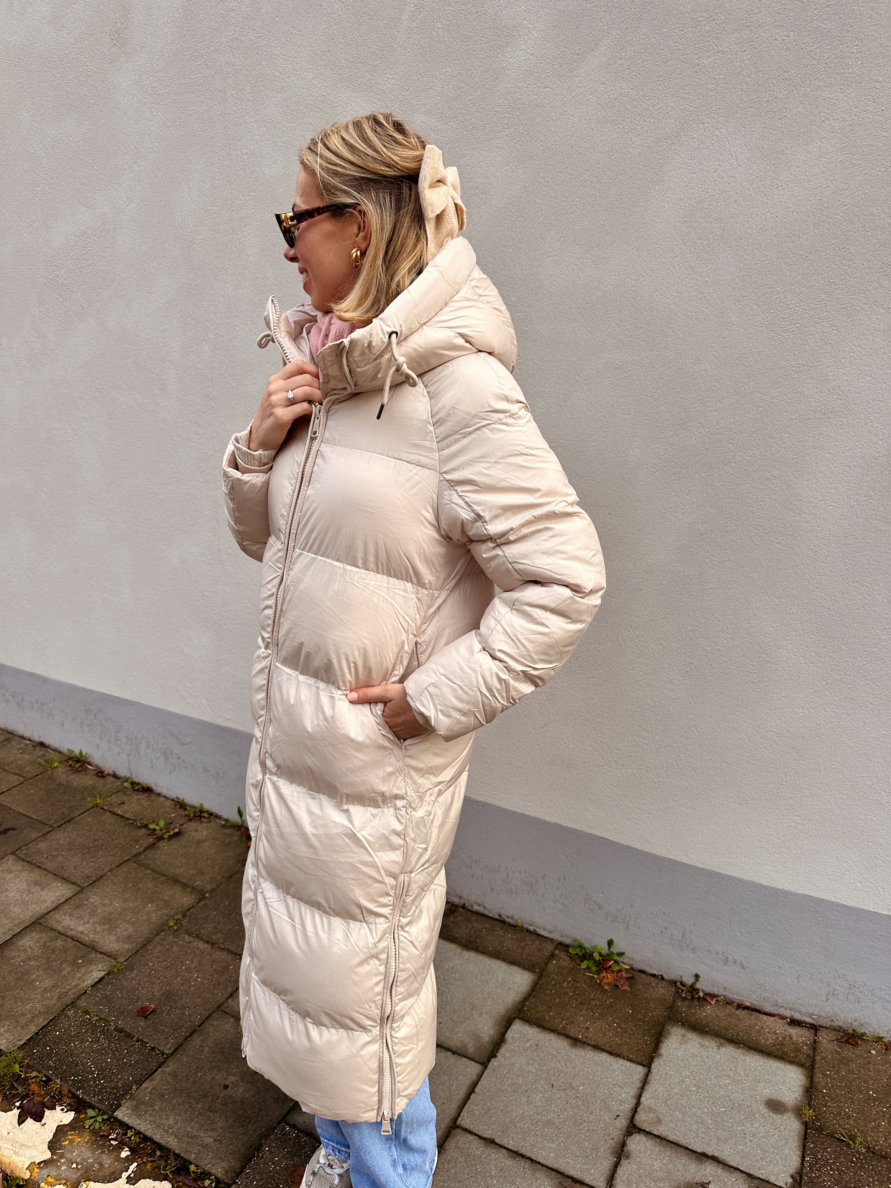 Anni jas beige gewatteerd