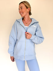 Stella zip hoodie icey blue The Lola Club
