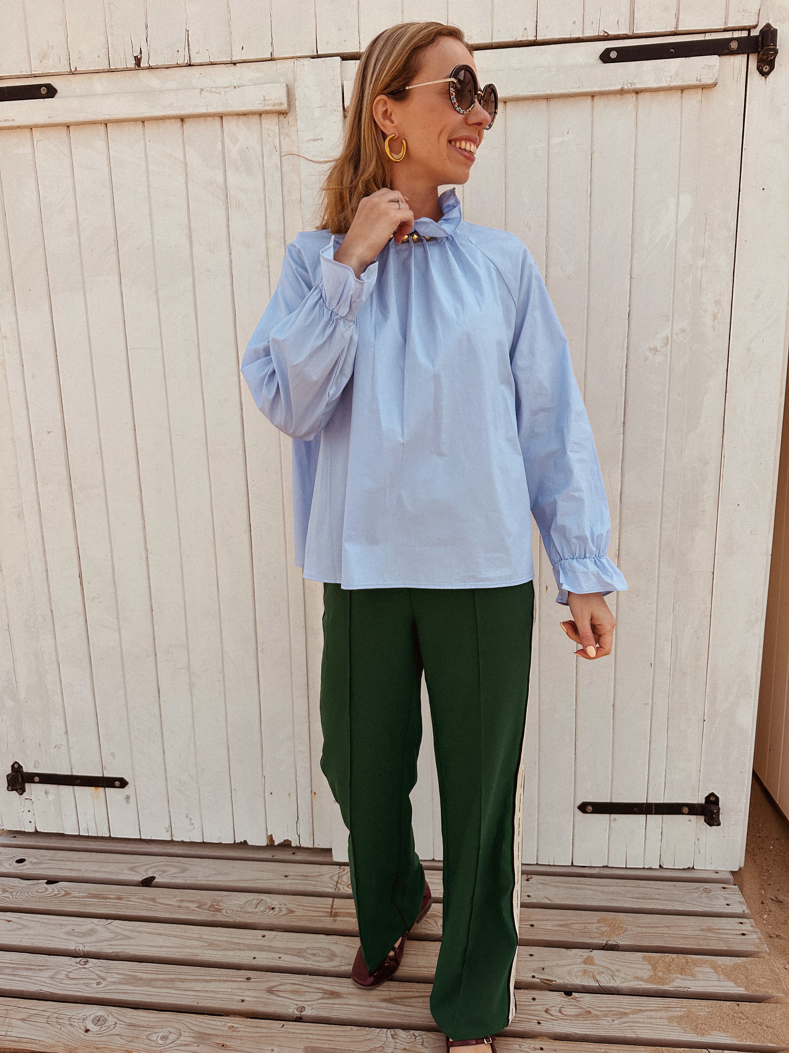 Mira blouse met parels