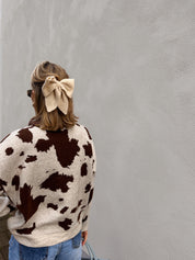 Babs gilet bruin/ecru gevlekt