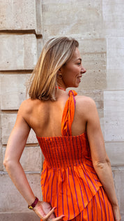 Florence set oranje gestreept