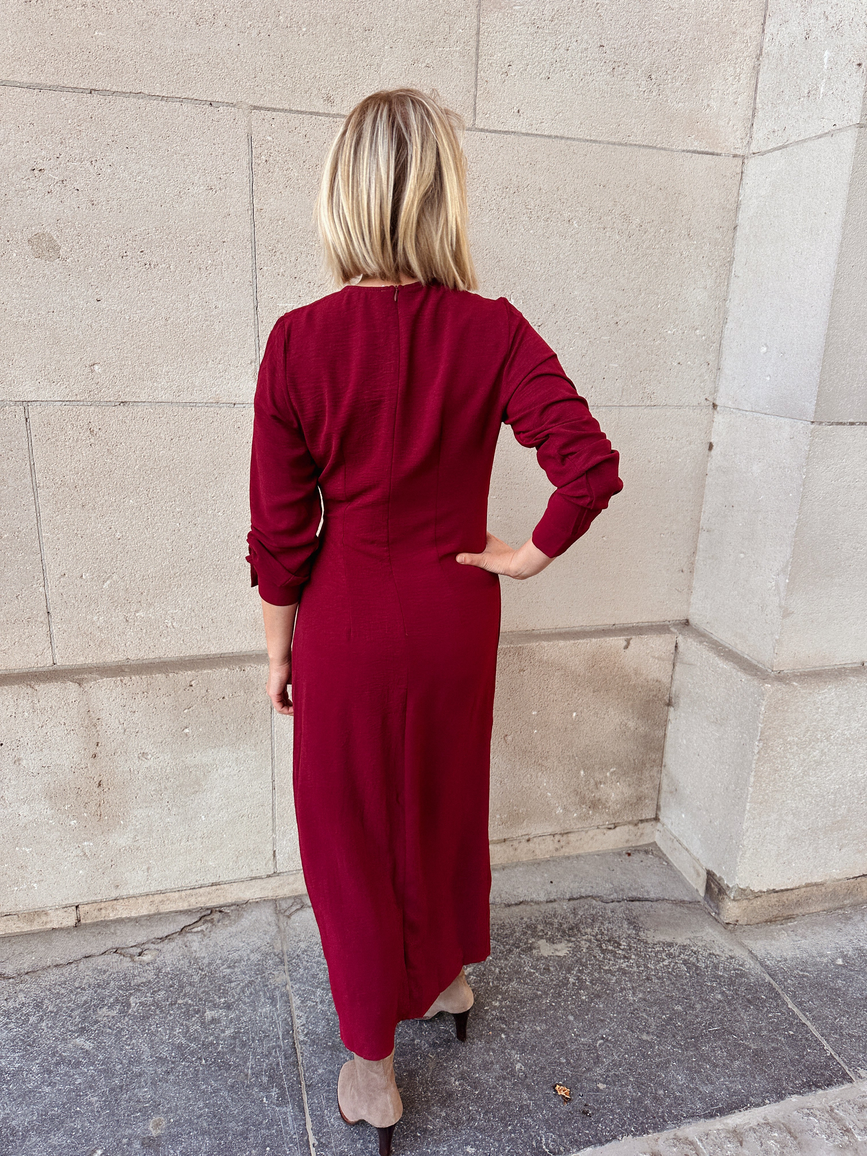 Nina jurk Bordeaux