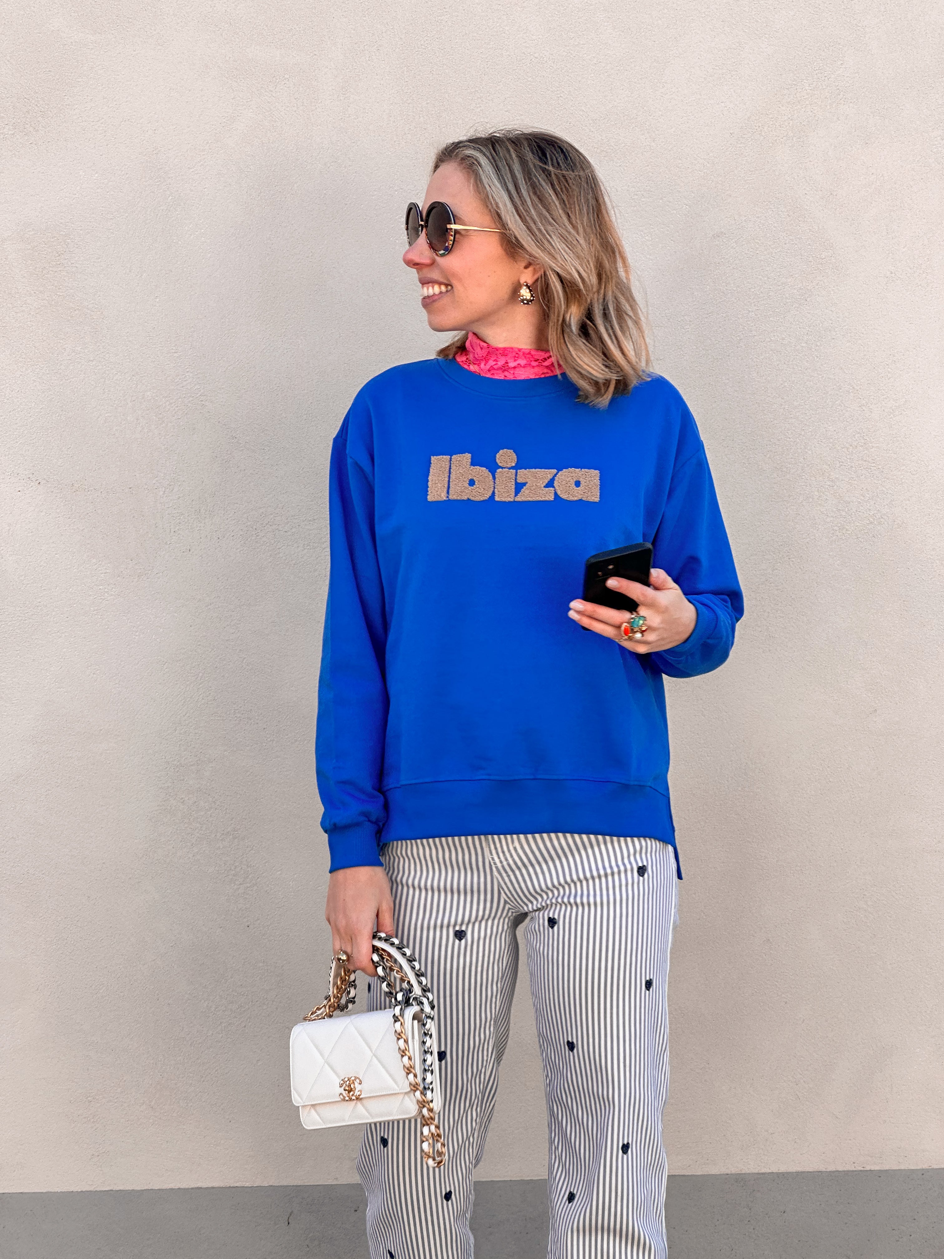 Ibiza sweater blauw