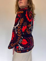 Liv gebreide gilet gebloemd