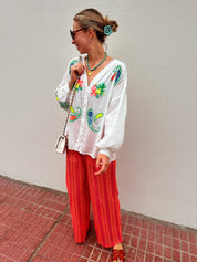 Suze witte blouse met print