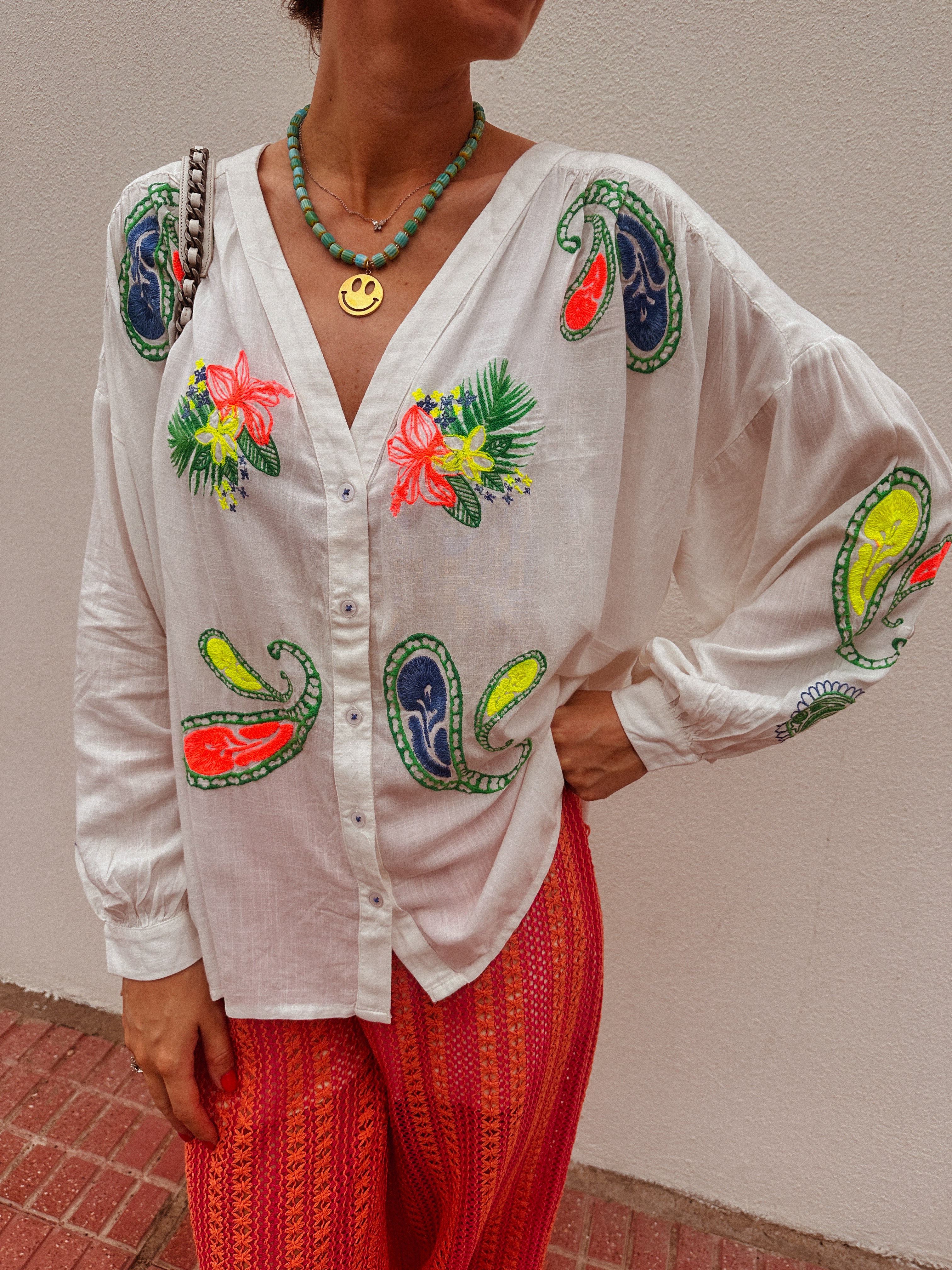 Suze witte blouse met print