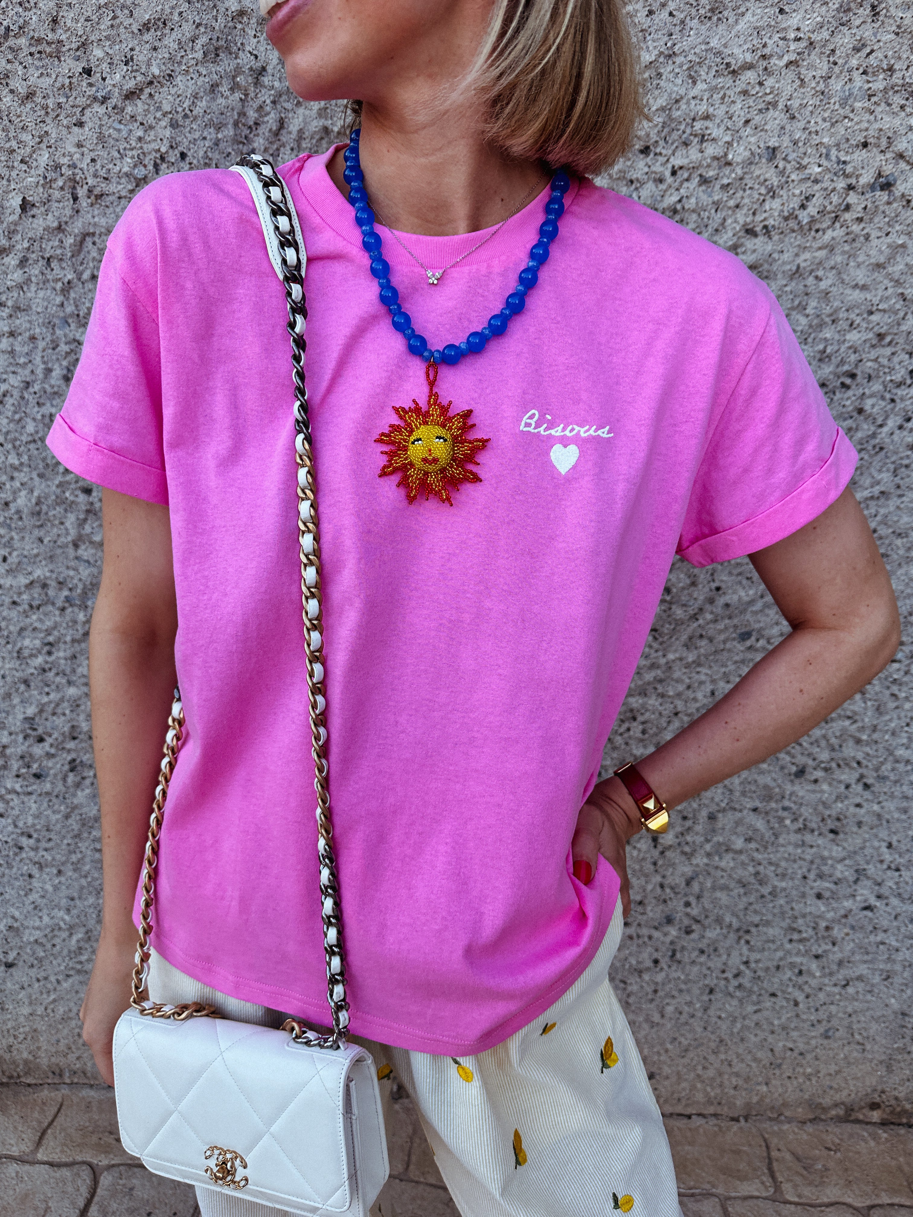 Zoey roze t-shirt bisous