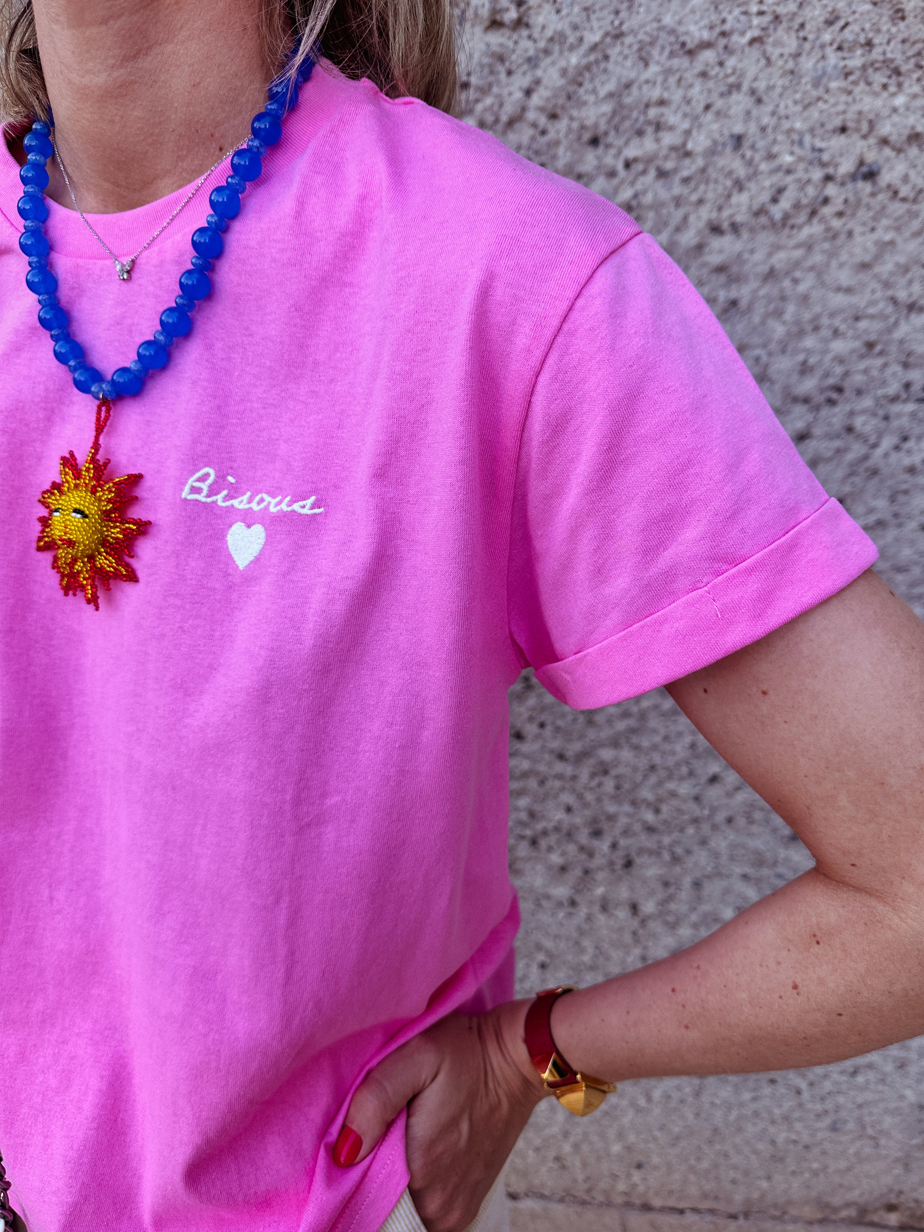 Zoey roze t-shirt bisous