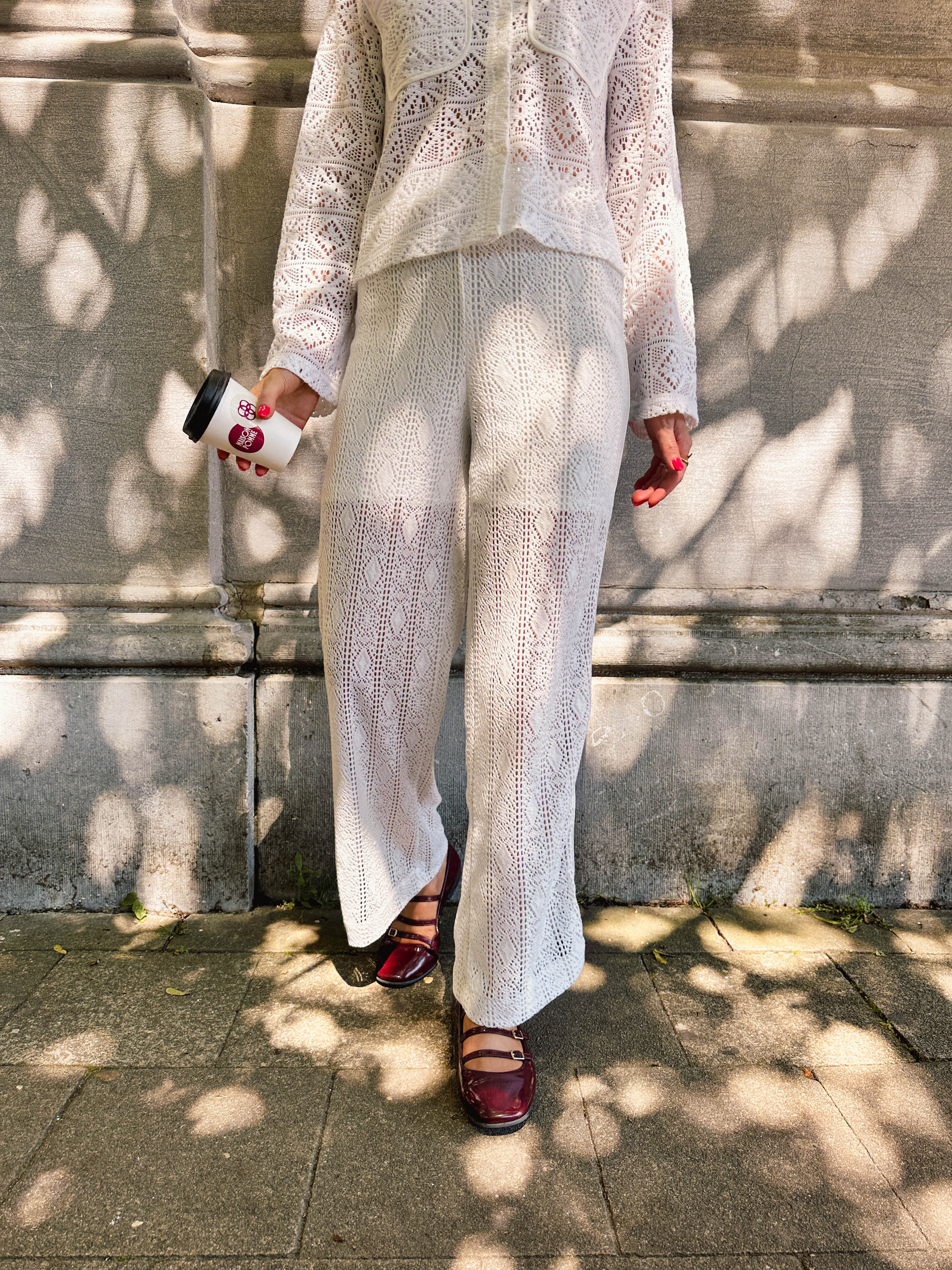 Donna gehaakte broek wit