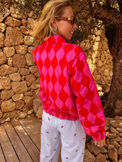 Loes Bomberjacket bright oranje/ roze