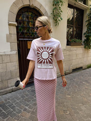 Josie polka dot rok Colourful Rebel roze