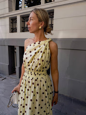 Polly set polka dot geel