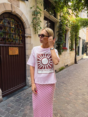 Josie polka dot rok Colourful Rebel roze