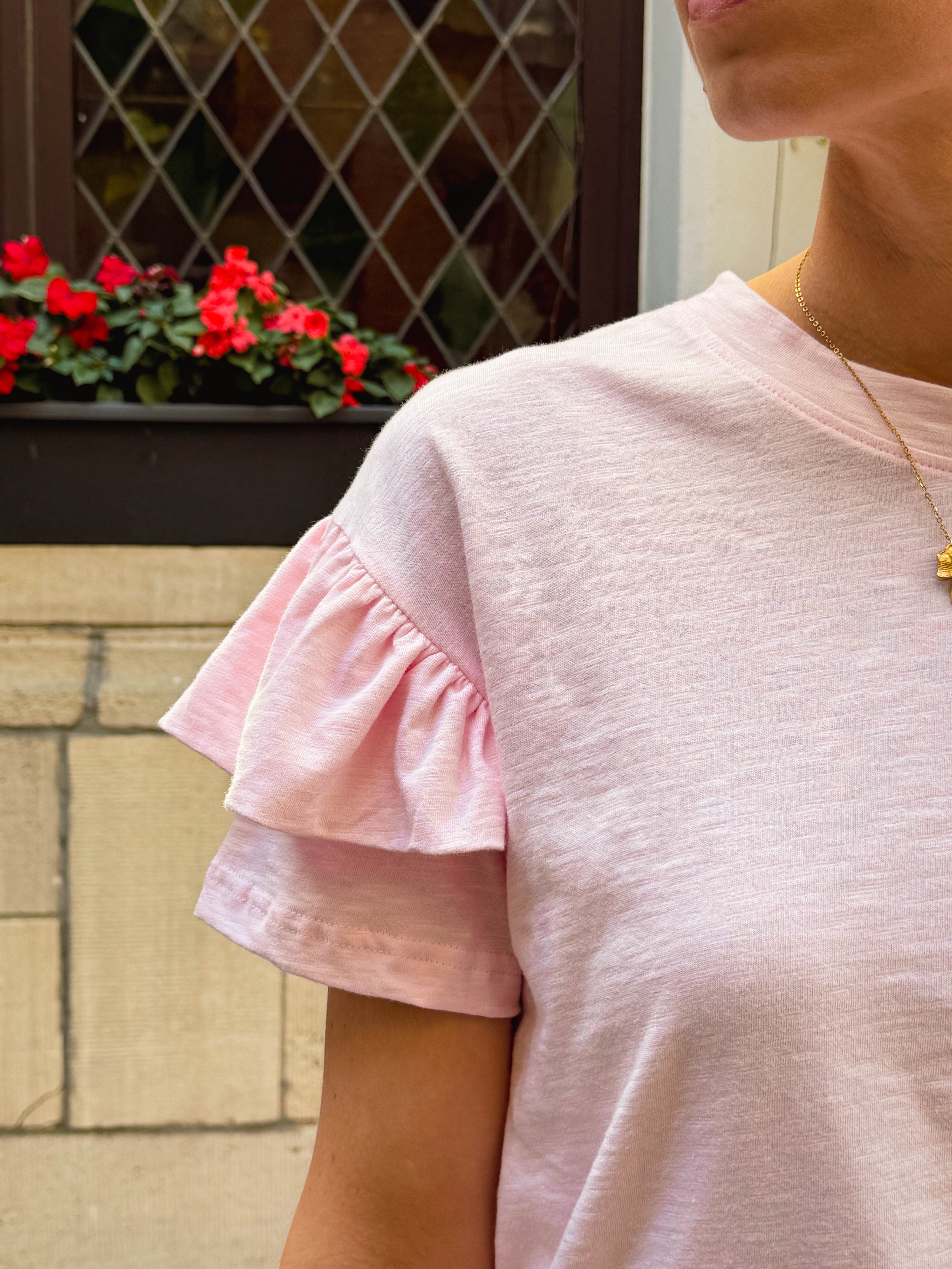 Morgan T-shirt katoen roze