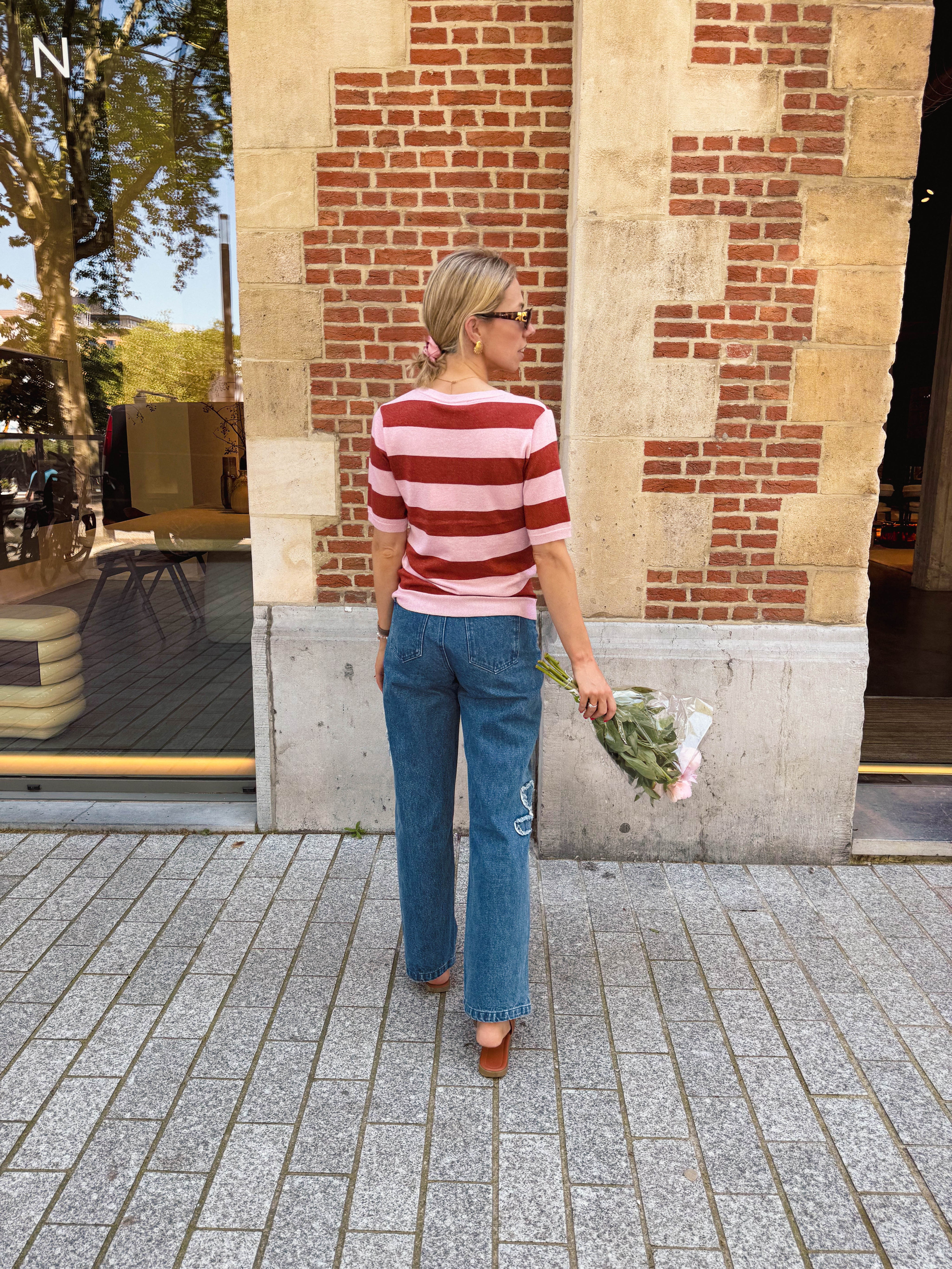 Yasmine jeans gebloemd